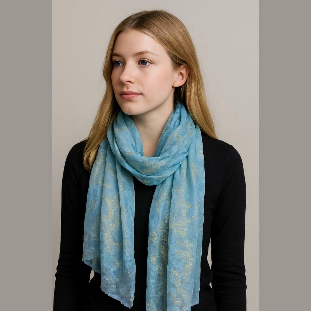 Honey Shimmer Scarf 100% Rayon Made in India